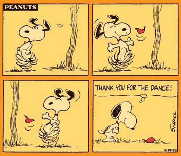 Snoopy Charlie Brown danse