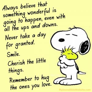 Snoopy Says: Remember to Hug the Ones You Love – My Incredible Website